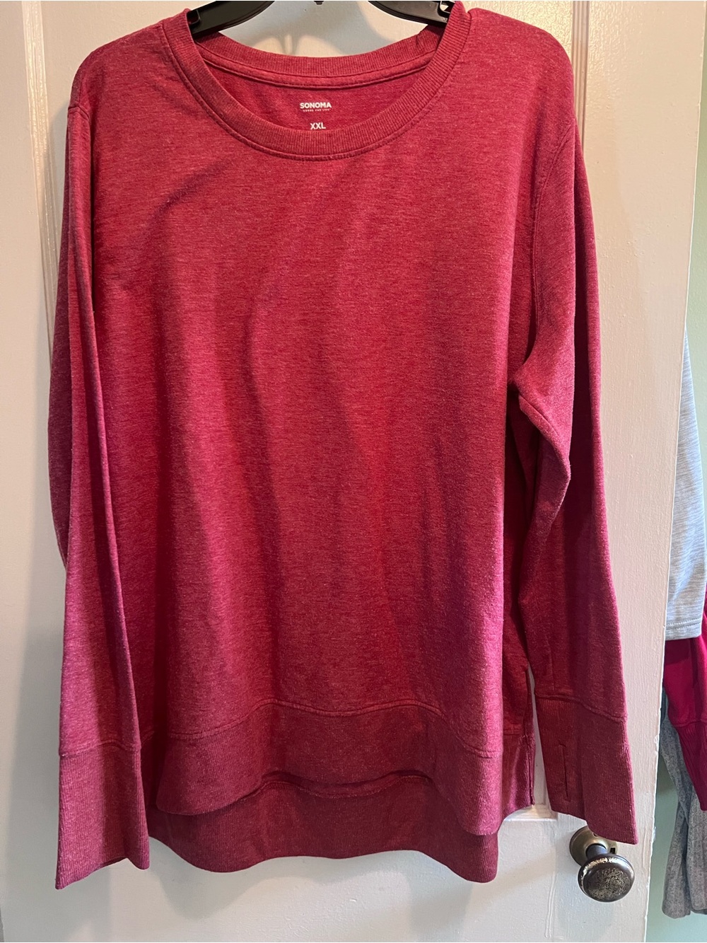 Sonoma Women's Crewneck Sweater in Berry Red